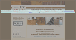 Desktop Screenshot of hess-parkett.de